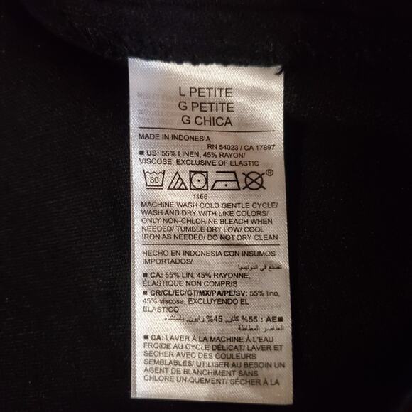 Old Navy NWT Womens Linen Blend Mini Cami Dress Size LP Black Pockets Minimalist - Picture 8 of 13